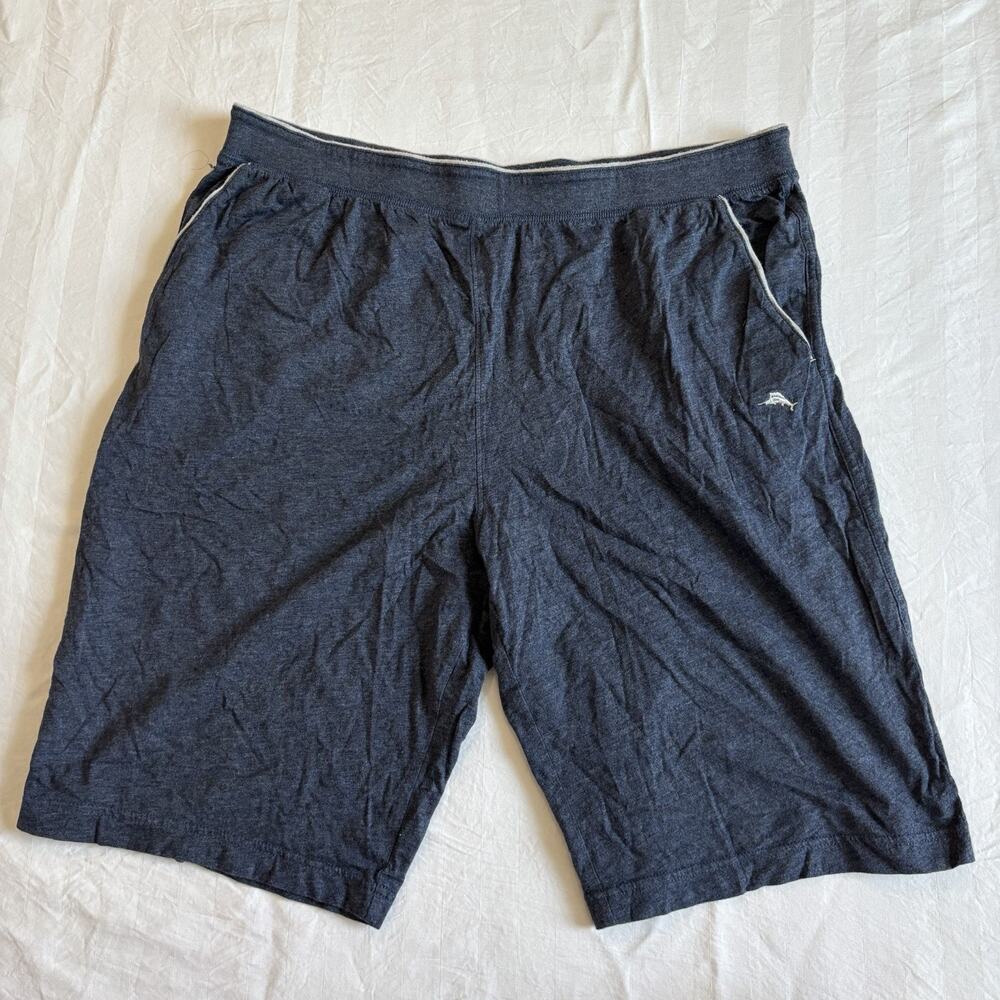 Tommy Bahama Mens Lounge Shorts XL Blue Cotton Modal Knit Pajama Casual